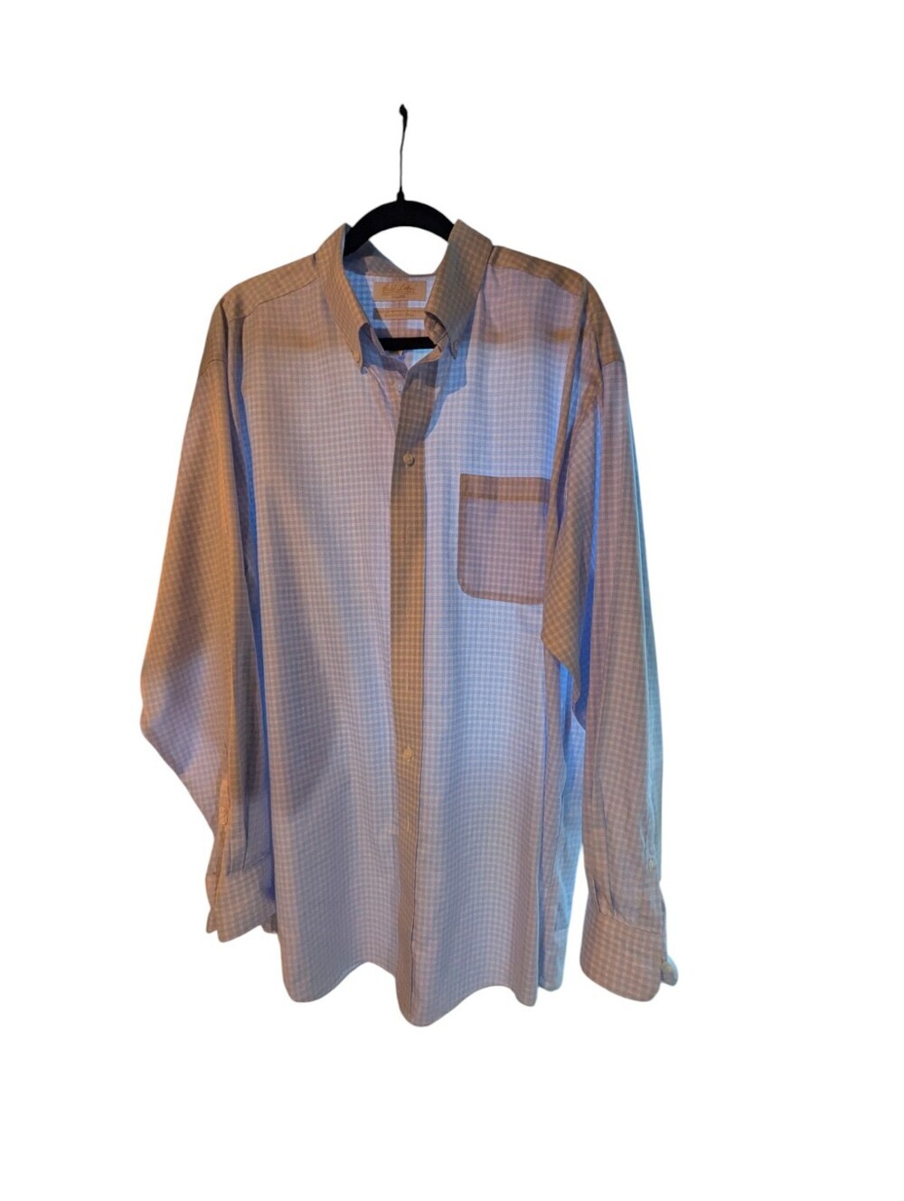 Roundtree & Yorke Light Blue Check Dress Shirt
